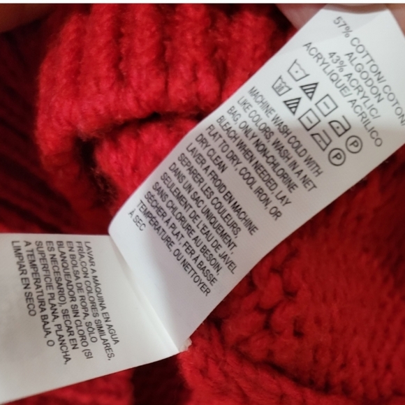 Lucky brand Red Bobble stitch crew neck sweater size XL - Picture 13 of 14